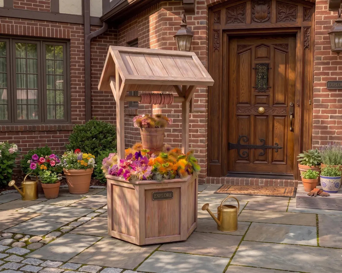 Wishing Well Planter Plan — DIY Garden Decor | Instant Download Woodworking Project