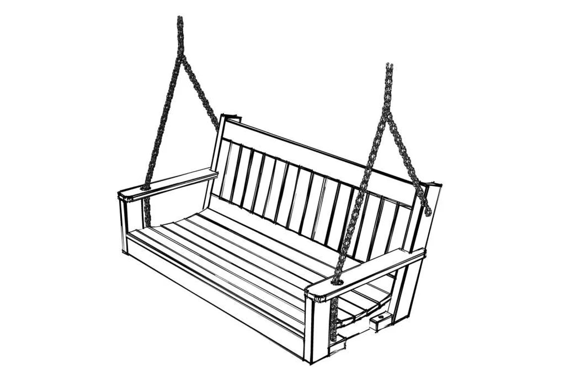 DIY Outdoor Swing Bench Plans (PDF File Download Only) | Porch Swing Woodworking Plans | Step-by-Step Guide | Patio Swing Bench DIY