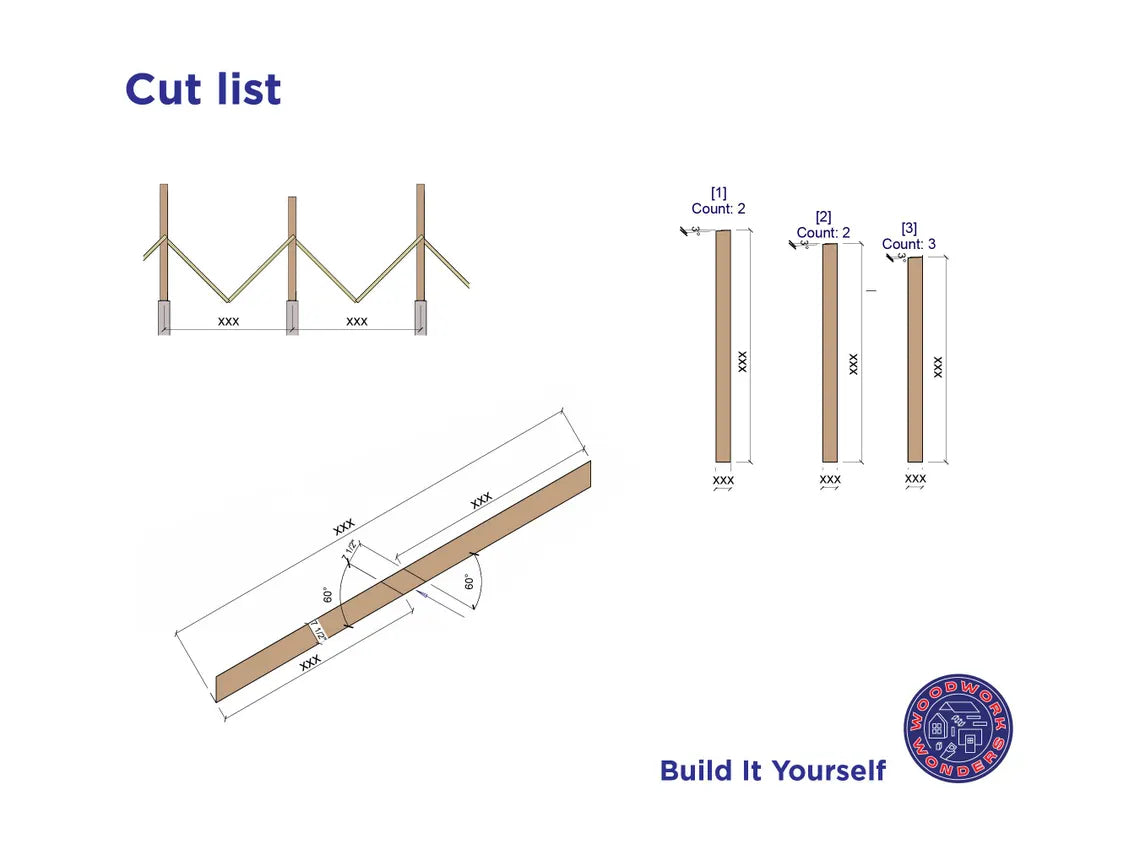 22x22 Carport Plans, Modern Pavilion / DIY Plans - Detailed Blueprints