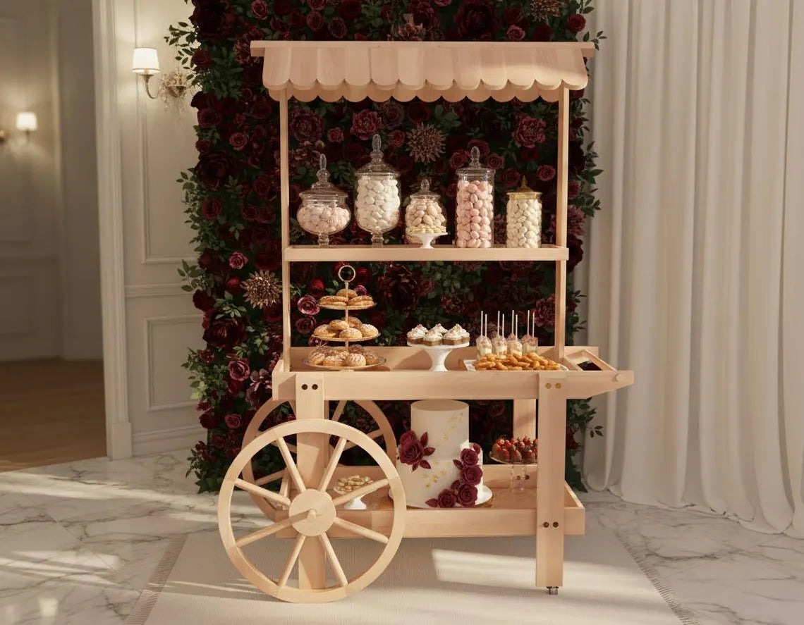 DIY Collapsible Dessert Cart Plans, Wooden Display Cart, Digital PDF Download