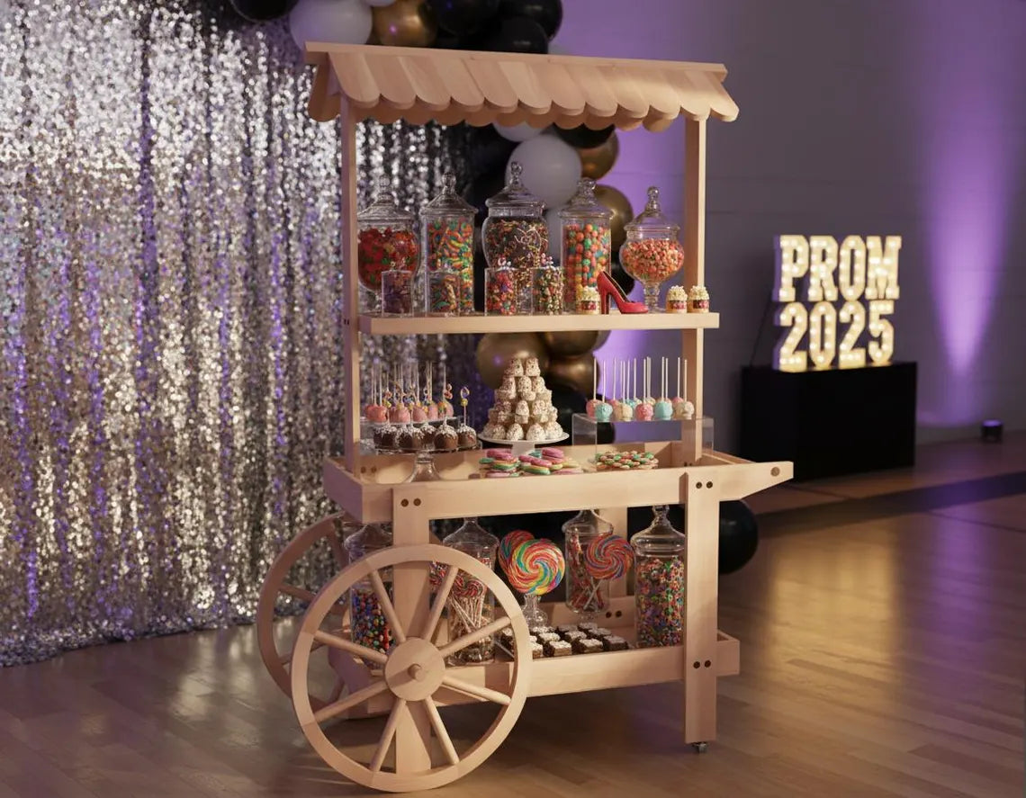 DIY Collapsible Dessert Cart Plans, Wooden Display Cart, Digital PDF Download