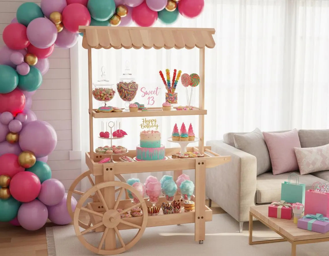 DIY Collapsible Dessert Cart Plans, Wooden Display Cart, Digital PDF Download