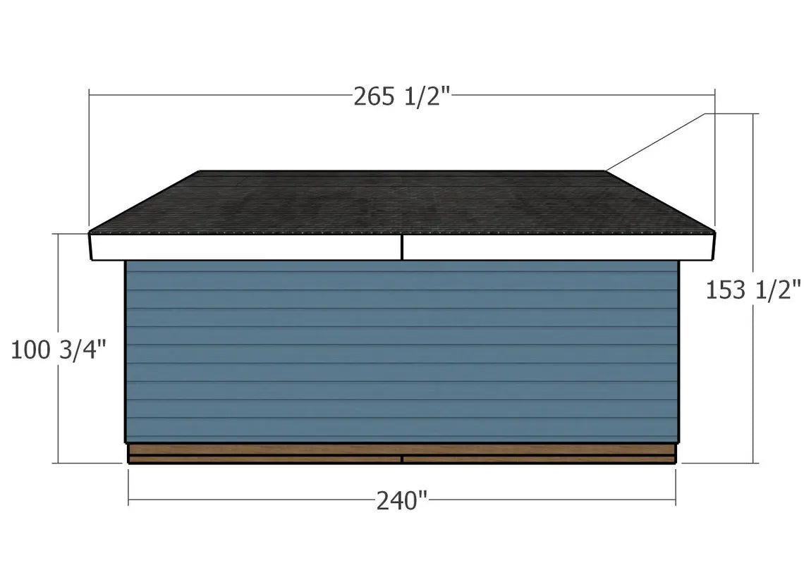 12x16 Modern Shed Plans with Porch – Backyard Office/Studio (PDF Download)