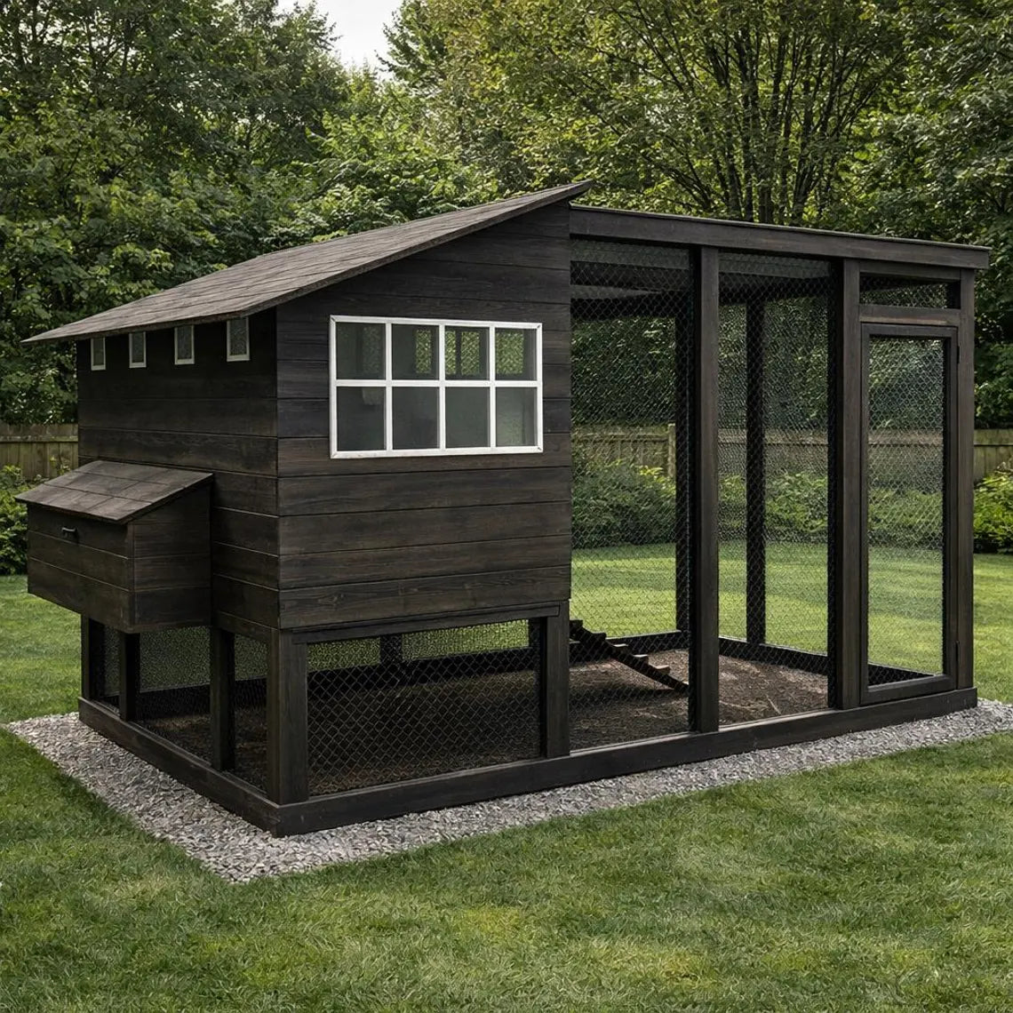 8x10 Large Chicken Coop Plans, Walk in Chicken Coop with Run Build Plans, DIY Woodworking Plans