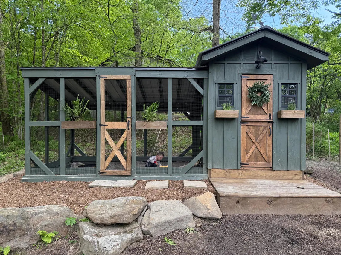 DIY 6x8 Coop, 8x12 Run Blueprint (Instant Download) | Intermediate Chicken Coop Plans