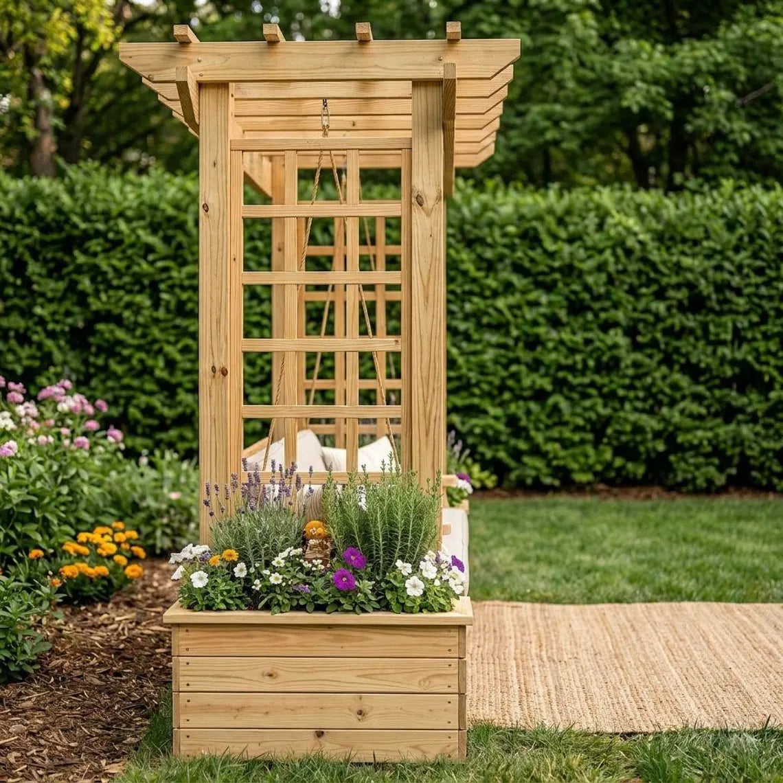 Arbor Swing Plans | Pergola Roof, A-Frame Freestanding (PDF Download)