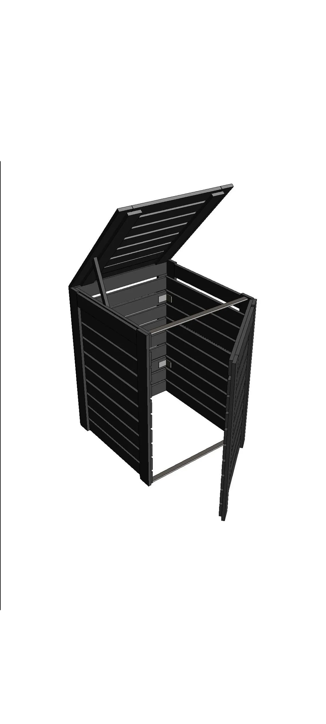 Modern Wheelie Bin Enclosure: Architectural DIY Blueprints & Masterplan.