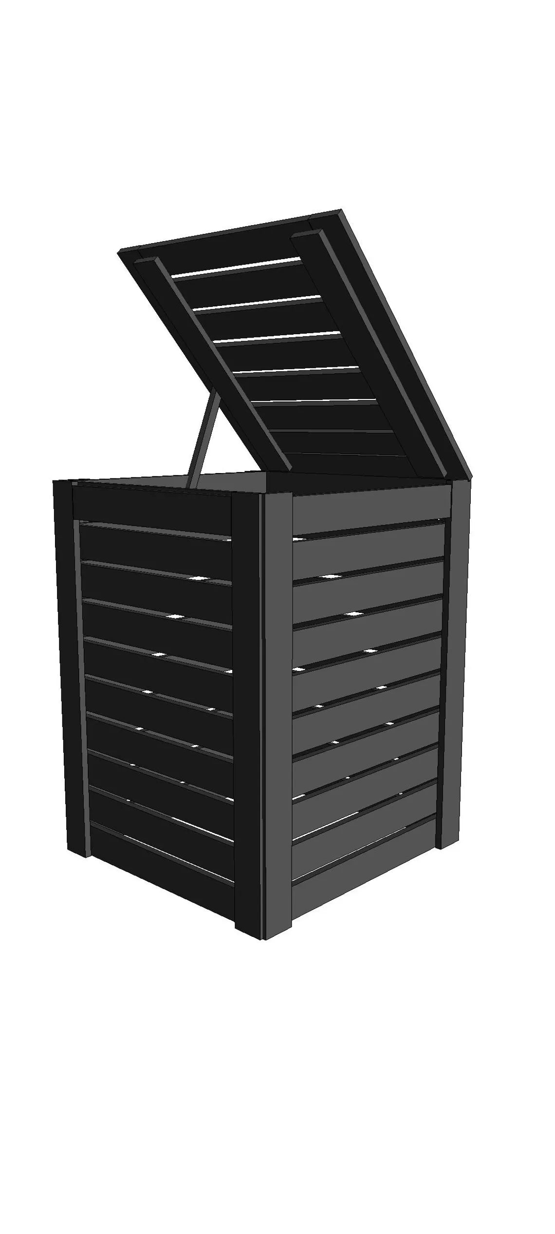 Modern Wheelie Bin Enclosure: Architectural DIY Blueprints & Masterplan.