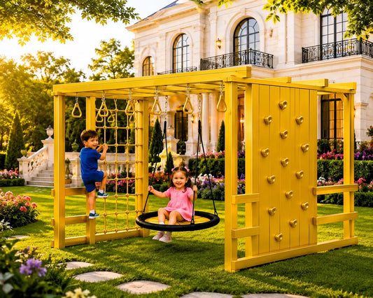 DIY Ninja Warrior Playset Woodworking Plan Wooden Jungle Gym Blueprint PDF
