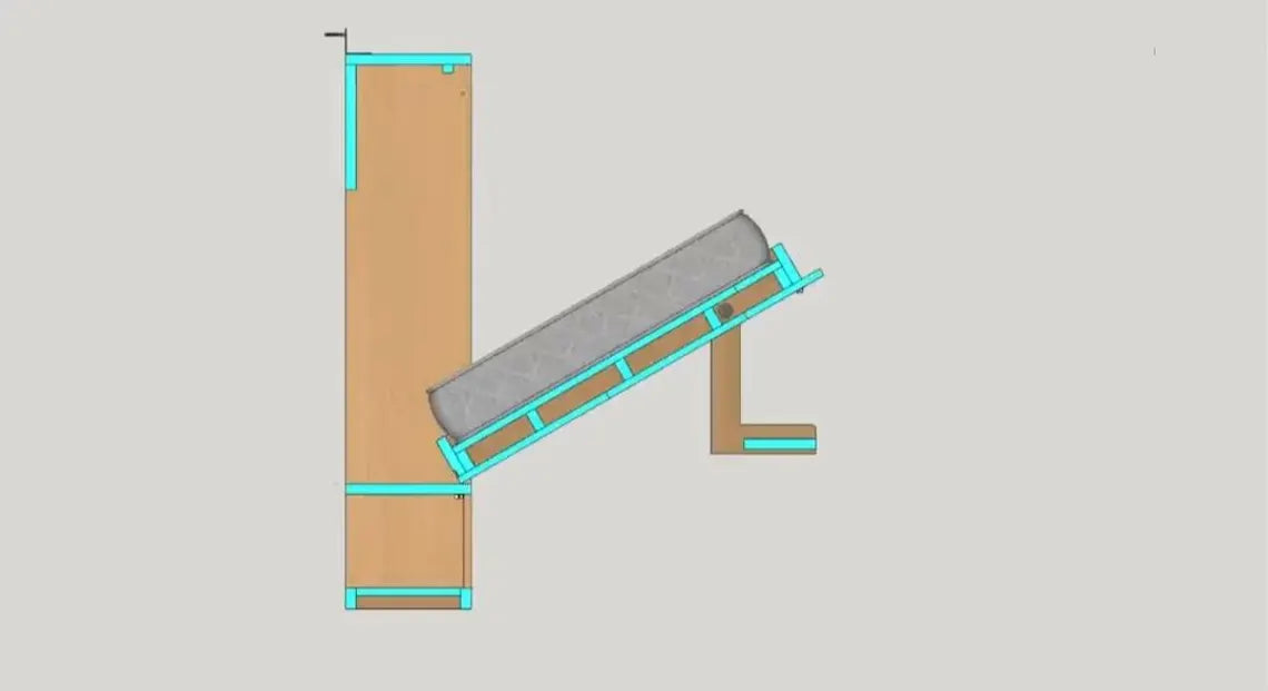 Horizontal Murphy Bed Desk Plans | Queen Size Wall Bed Blueprint (Digital Download)