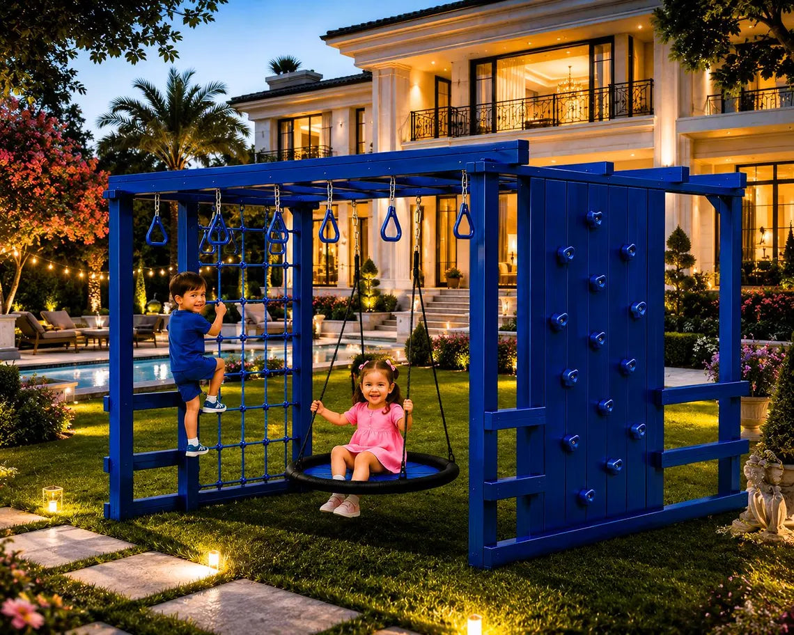 DIY Ninja Warrior Playset Woodworking Plan Wooden Jungle Gym Blueprint PDF